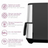 BASTILIPO AF-1800 - Dragon air fryer, freidora de aire de 5,5 Litros