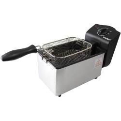 BASTILIPO FE-2000-3L - Freidora electrica, 2000W, Iniox, cubeta esmaltada.