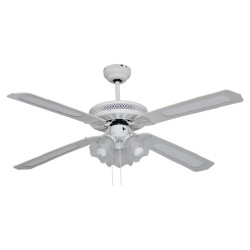 Ventilador de techo clásico blanco - ALICANTE 132cm