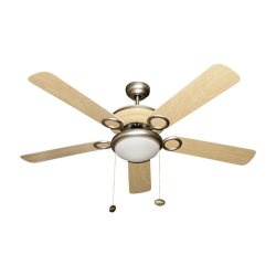 BASTILIPO FORMENTERA - Ventilador de techo niquel satinado y pino