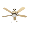 BASTILIPO FORMENTERA - Ventilador de techo niquel satinado y pino