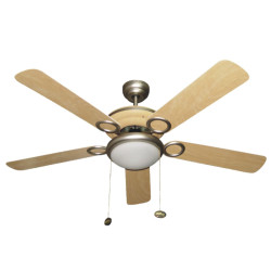 BASTILIPO FORMENTERA - Ventilador de techo niquel satinado y pino