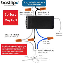 Kit mando a distancia para ventiladores de techo, UHF