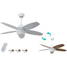 Ventilador techo con luz led - BALI BLANCO LED