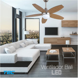 Ventilador techo con luz led - BALI BLANCO LED