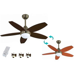 Ventilador techo con luz led - BALI CUERO LED