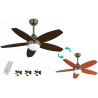 Ventilador techo con luz led - BALI CUERO LED