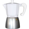 Cafetera de aluminio de 9 tazas, interior con tratamiento anti oxido, asa aislante blanca, Colori-9-blanco