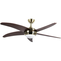 Ventilador techo con mando a distancia,132 cm, 60W, MALIBÚ CUERO 3 LED