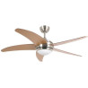 Ventilador techo con mando a distancia, 132cm, 60W, MALIBÚ BLANCO 3 LED,