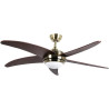 Ventilador techo con mando a distancia, 132cm, 60W, MALIBÚ BLANCO 3 LED,