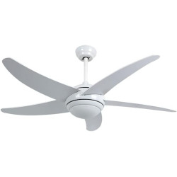 Ventilador techo con mando a distancia, 132cm, 60W, MALIBÚ BLANCO 3 LED,