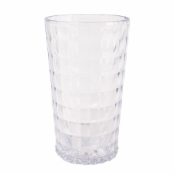 PACK 6 UNIDADES VASO 750 ML. MOD. BAUHAUS COLOR TRANSPARENTE. Vaso de policarbonato tamaño grande, reutilizable, libre de BPA