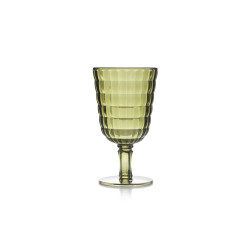 PACK 6 UNIDADES COPA 450 ML. MOD. BAUHAUS COLOR VERDE OLIVA. Copa de policarbonato, reutilizable, libre de BPA