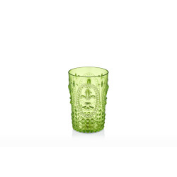 Pack de 6 vasos de Plastiresist de 400 ml, color verde,  Vaso de policarbonato tamaño mediano, reutilizable, apto piscina