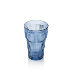 Pack de 6 vasos de Plastiresist de 400 ml modelo Empire Estate color azul Indigo, tamaño grande, reutilizable, apto para piscina