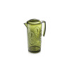 JARRA 2,5 LT. MOD. FLOR DE LIS COLOR VERDE OLIVA. Jarra de policarbonato tamaño grande, reutilizable, libre de BPA , 2,5 litros