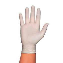 Caja de 100 guantes latex con polvo, Certificado CE, talla L