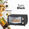 Mini horno tostador 9 litros - TURIN BLACK