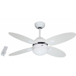Ventilador de techo con luz - BERMEO BLANCO 105cm