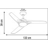 Ventilador de techo blanco con luz - VERA BLANCO LED