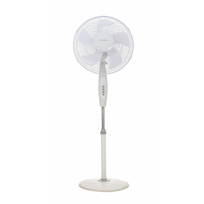 TENERIFE - Ventilador de pie redondo 3 velocidades blanco