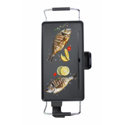 VFT-2000, Vulcano fast table chef, 2000W, 26 X 46cm, superficie anti adherente, recoge grasas