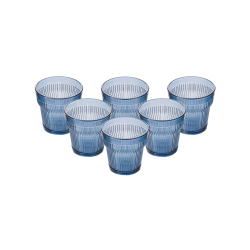 PACK 6 UNIDADES VASO 300 ML. MOD. EMPIRE STATE COLOR AZUL ÍNDIGO