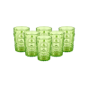 Pack de 6 vasos de Plastiresist de 400 ml, color verde,  Vaso de policarbonato tamaño mediano, reutilizable, apto piscina