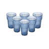 Pack de 6 vasos de Plastiresist de 400 ml modelo Empire Estate color azul Indigo, tamaño grande, reutilizable, apto para piscina