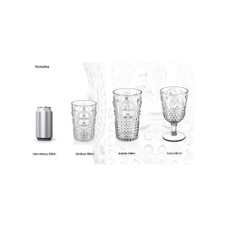 PACK 6 UNIDADES VASO 300 ML. MOD. EMPIRE STATE COLOR TURQUESA. Vaso de policarbonato tamaño mediano, reutilizable, libre de BPA