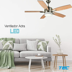 Ventilador de techo con luz - ADRA CUERO LED 132cm