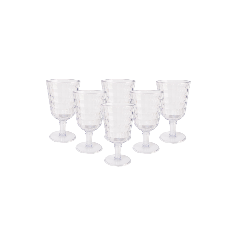 PACK 6 UNIDADES COPA 450 ML. MOD. BAUHAUS COLOR TRANSPARENTE. Copa de policarbonato, reutilizable, libre de BPA