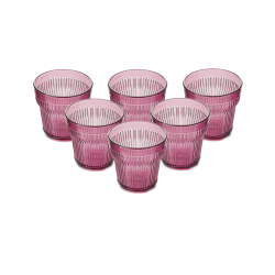 PACK 6 UNIDADES VASO 300 ML. MOD. EMPIRE STATE COLOR ROSA PALO. Vaso de policarbonato tamaño mediano, reutilizable, libre de BPA