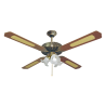 Alicante Ventilador De Techo para 3 Bombillas E27, 60 W, Bronce Envejecido, Clase de eficiencia energética A+