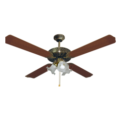 Alicante Ventilador De Techo para 3 Bombillas E27, 60 W, Bronce Envejecido, Clase de eficiencia energética A+