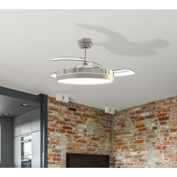 Ventilador de techo con palas retractiles