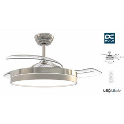 Ventilador de techo con palas retractiles