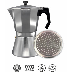 BASTILIPO MOKKA INDUCCIÓN 9AL - Cafetera italiana de inducción 9 tazas