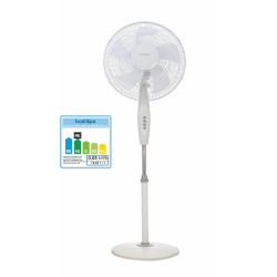 TENERIFE - Ventilador de pie redondo 3 velocidades blanco