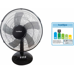 BASTILIPO ROCHE - Ventilador de sobre mesa negro