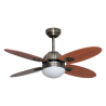 Ventilador de techo con luz - BERMEO CUERO 105cm