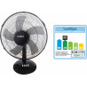BASTILIPO BARROSA - Ventilador de sobre mesa negro 50W