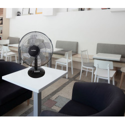 BASTILIPO BARROSA - Ventilador de sobre mesa negro 50W
