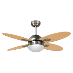 Ventilador de techo con luz - BERMEO NÍQUEL 105cm