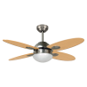 Ventilador de techo con luz - BERMEO NÍQUEL 105cm