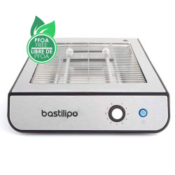BASTILIPO TPI-680, tostador plano acero antihuella / negro