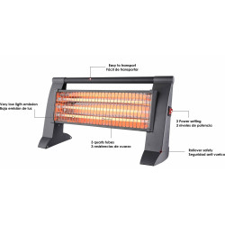 Bastilipo Estufa de Cuarzo con 3 Potencias 400/800/1200 W