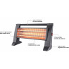 Bastilipo Estufa de Cuarzo con 3 Potencias 400/800/1200 W