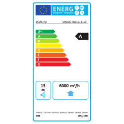 Ventilador techo con mando a distancia, 132cm, 60W, MALIBÚ NIQUEL 3 LED